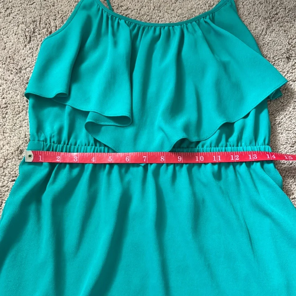 AEO Green Ruffled Mini Sundress - Picture 4 of 7